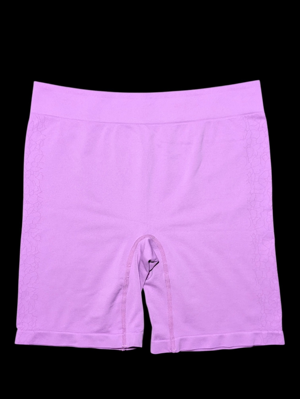 Breezies Women's Medium Seamless Smoothing Slip Shorts Pink Jacquard Side Panel